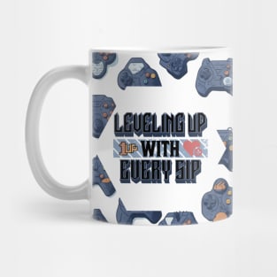 Leveling Up With Every Sip Nerd Gamepad Gaming Mug